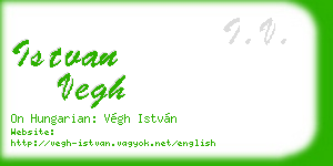istvan vegh business card